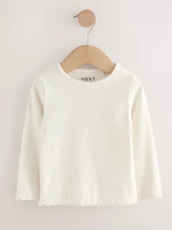 Next - Lot de 5 hauts à manches longues en côte (3mois -7ans) Noir/Blanc New