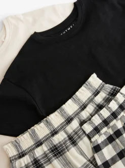 Next Noir/Blanc - Lot de 2 pyjamas à bas tissé (3-16ans) Sale
