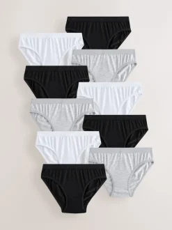Next Noir/Blanc - Lot de 10 slips de bikini (5-16 ans) Best