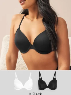 Next - Lot de 2 Soutiens-gorge A-E Smoothing Ultimate Comfort Noir/Blanc