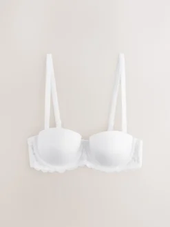 Next Noir/Blanc - Lot de 2 Soutiens-gorge multipositions sans bretelles à tampons légers A-E Discount