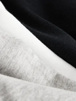 smALLSAINTS Noir/Blanc - Lot de 3 t-shirts décontractés Garçons à col rond Hot