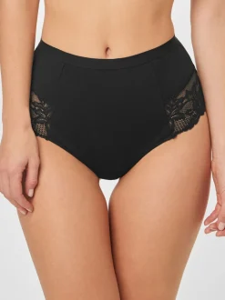 Next Noir/Blanc - Lot de Slips galbants gainants en coton 2 Clearance