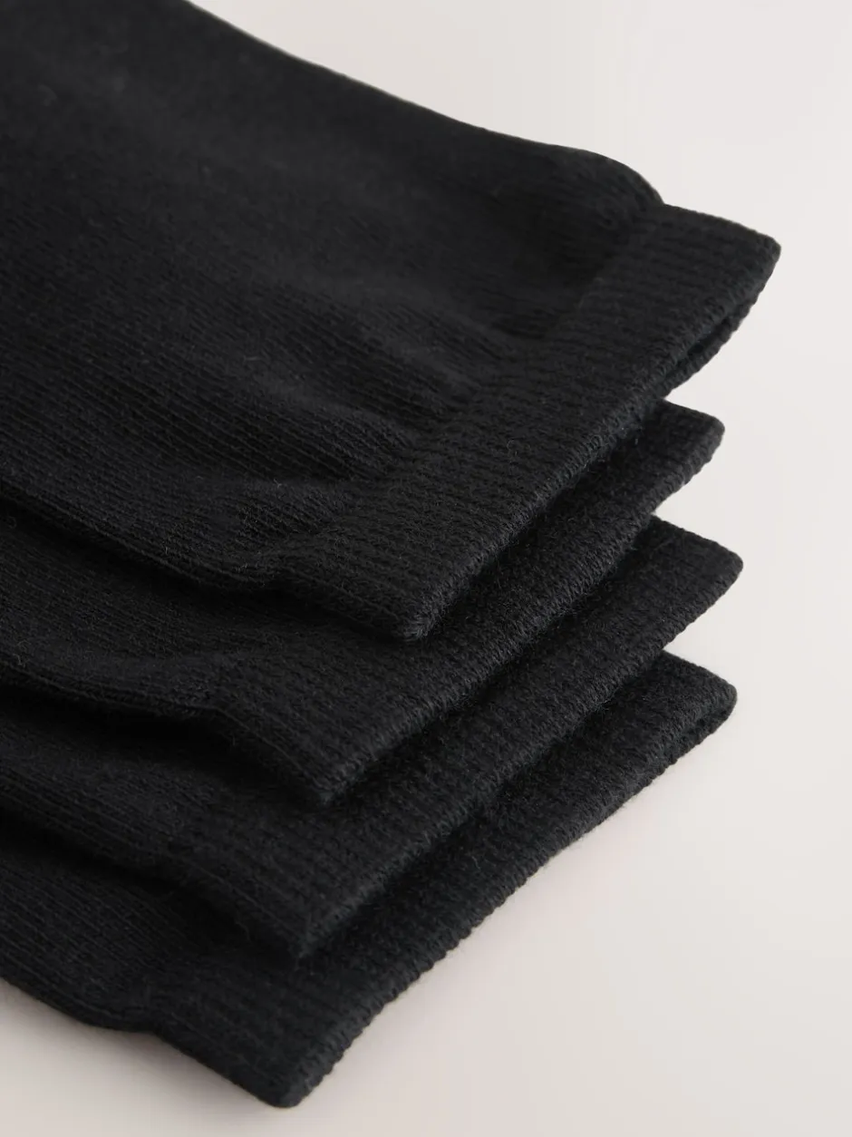 Next Noir/blanc à pois/rayures - Semelle intérieure Ankle Socks 4 Pack New