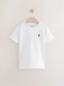 Next Noir/Blanc - T-shirt brodé Manches courtes Stag 2 Pack (3-16ans)