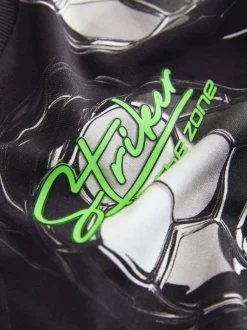 Next - T-shirt imprimé régulier à manches courtes (3-16ans) Noir/blanc football New