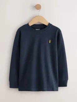 Next Noir/Blanc/Bleu - Lot de 8 T-shirts à manches longues et confortables (3-16ans)