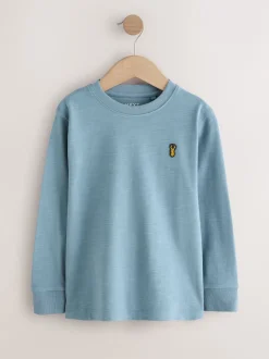 Next Noir/Blanc/Bleu - Lot de 8 T-shirts à manches longues et confortables (3-16ans)