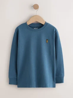 Next Noir/Blanc/Bleu - Lot de 8 T-shirts à manches longues et confortables (3-16ans)