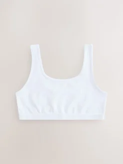 Next - Lot de 3 crop tops (5-16 ans) Noir/Blanc/Gris Outlet