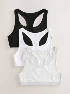 Next Noir/Blanc/Gris - Lot de 3 hauts courts dos de coureur (5-16 ans) Discount