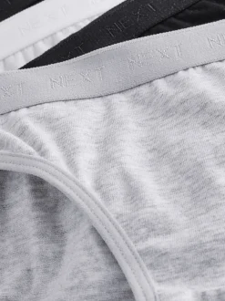 Next Noir/Blanc/Gris - Lot de 7 slips de bikini (5-16 ans)