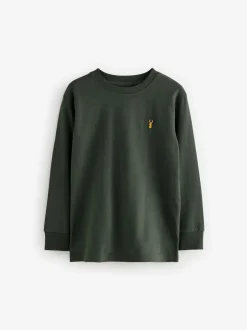 Next Noir/Blanc/Gris - Lot de 4 T-shirts à manches longues et confortables (3-16ans) Clearance