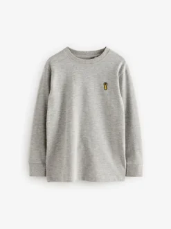 Next Noir/Blanc/Gris - Lot de 4 T-shirts à manches longues et confortables (3-16ans) Clearance