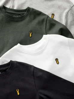 Next Noir/Blanc/Gris - Lot de 4 T-shirts à manches longues et confortables (3-16ans) Clearance