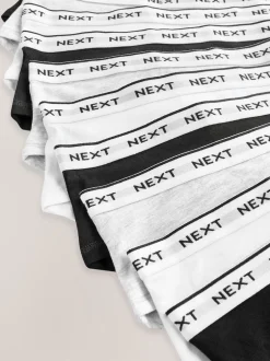 Next Noir/Blanc/Gris - Paquet de slips taille basse 10 (2-16ans) Online
