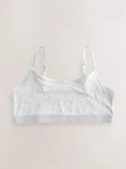 Next Noir/Blanc/Gris - Strappy Raccourci Hauts 3 Lot (5-16ans)