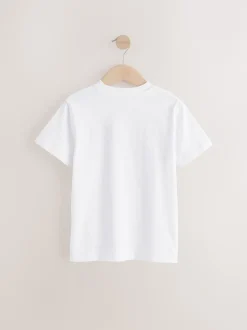 Next Noir/Blanc/Gris Marl/Kaki - Lot de 4 petits t-shirts graphiques à manches courtes (3-16ans) Sale