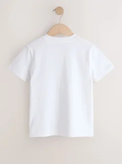 Next - Lot de 4 t-shirts à manches courtes (3-16 ans) Noir/blanc/gris/kaki New