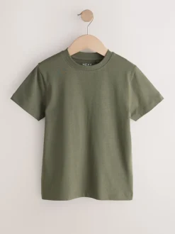 Next - Lot de 4 t-shirts à manches courtes (3-16 ans) Noir/blanc/gris/kaki New