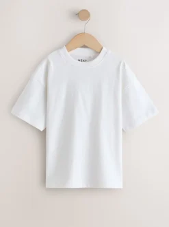 Next - Lot de 4 t-shirts à manches courtes (3-16 ans) Noir/blanc/gris/kaki Hot