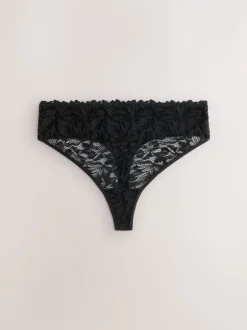 Next Noir/Blanc/Nu - Lot de 3 culottes NVPL en dentelle sur le devant Clearance