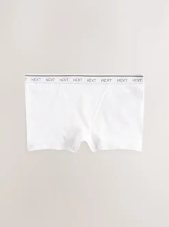 Next Noir/Blanc/Nu - Lot de 4 culottes à logo en coton Short Outlet