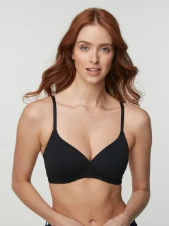 Next Noir/Blanc/Pastel Rose Nude - Lot de 3 soutiens-gorge en mélange de coton Ultimate Comfort rembourrées et sans armature Clearance