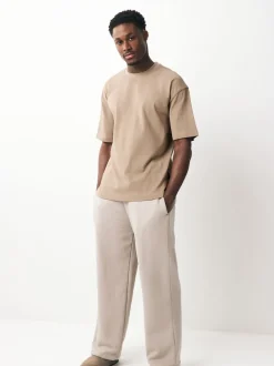 Next Noir/blanc/pierre/marine/gris - Lot de 5 t-shirts épais à coupe décontractée