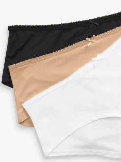 Next Noir/Blanc/Ppraline Nude - Culotte en microfibre 7 Pack Court Best