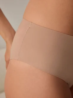 Next Noir/Blanc/Ppraline Nude - Lot 3 culottes invisibles et confortables Jambe haute taille haute Best