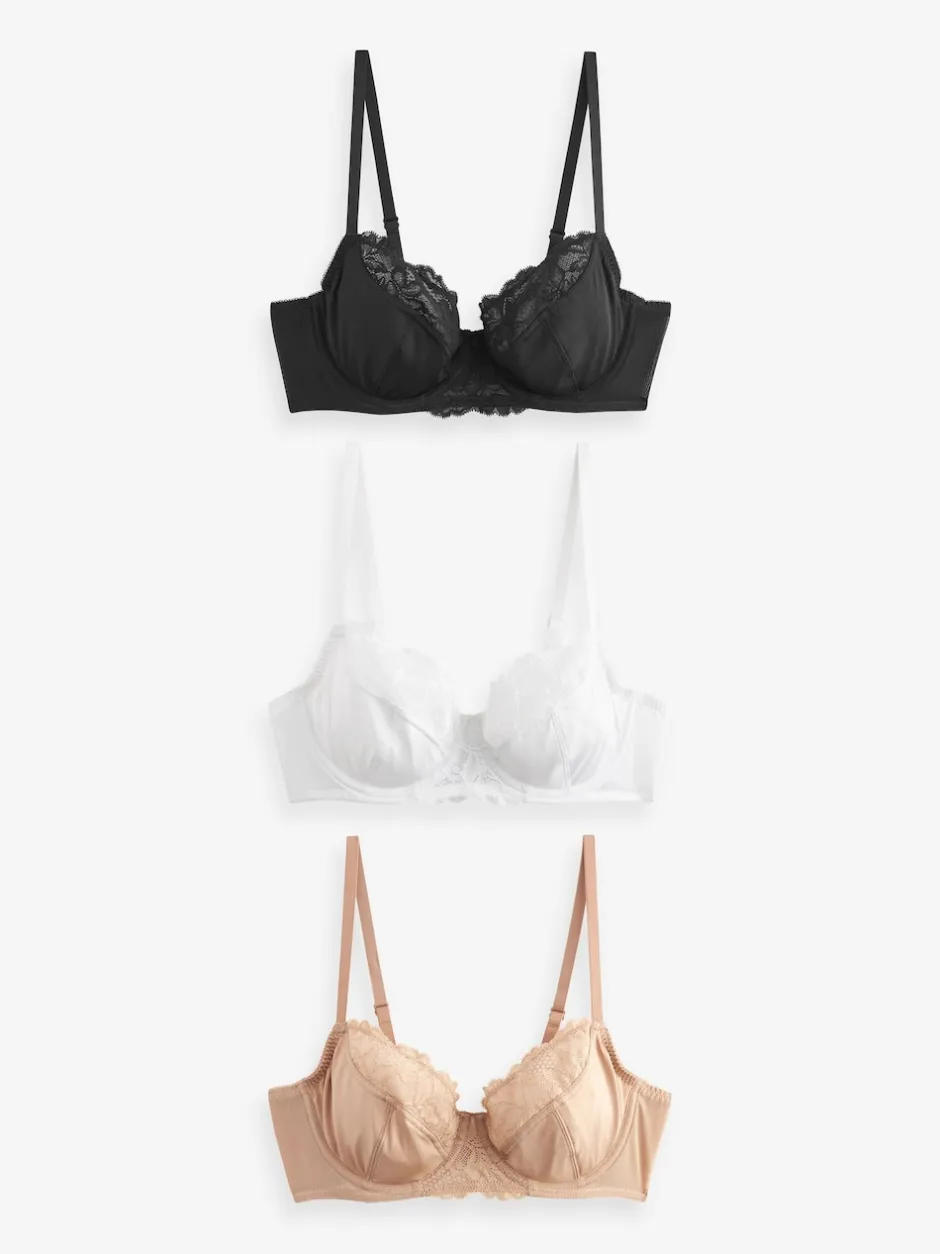 Next Noir/Blanc/Ppraline Nude - Soutien-gorge à bonnets entiers sans coussinets Clearance