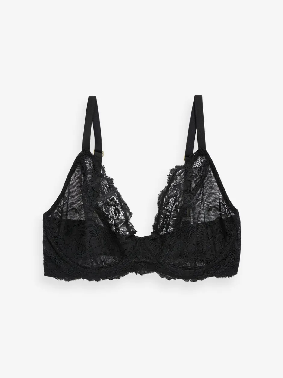 Next Noir/Blanc/Ppraline Nude - Soutien-gorge en dentelle DD+ 3 Pack Outlet