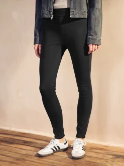 Next Noir/Bleu - Jersey pleine longueur Denim Leggings 2 Lot Sale