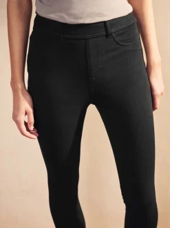 Next Noir/Bleu - Jersey pleine longueur Denim Leggings 2 Lot Sale