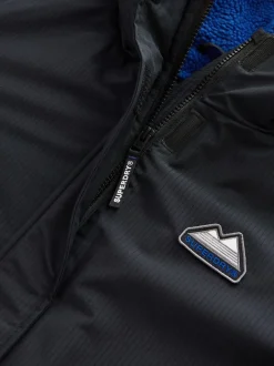 Superdry Noir/Bleu - Peignoir Discount