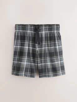 Next Noir/bleu marine - Ensemble de 2 pyjamas en jersey à carreaux et manches courtes Outlet