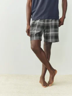 Next Noir/bleu marine - Ensemble de 2 pyjamas en jersey à carreaux et manches courtes Outlet