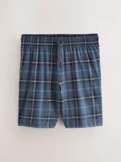 Next Noir/bleu marine - Ensemble de 2 pyjamas en jersey à carreaux et manches courtes Outlet