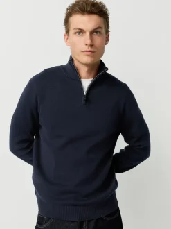 Next Noir/bleu marine - Lot de 2 pulls N. Premium 100% coton Coupe classique Premium Quarter Zip Online
