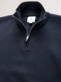 Next Noir/bleu marine - Lot de 2 pulls N. Premium 100% coton Coupe classique Premium Quarter Zip Online