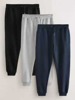 Next Noir/bleu marine Bleu/Gris - Lot de Survêtement en jersey coupe riche en coton 3 Discount