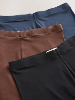 Next Noir/bleu marine Bleu/Marron - Lot de 3 leggings de maternité Best