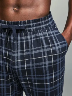 Next Noir/Bleu marine Carreaux - Lot de bas de pyjama en jersey 100% 2 Best