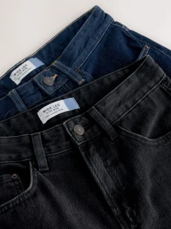 Next Noir/bleu rincé - Lot de 2 jeans à jambe large Clearance