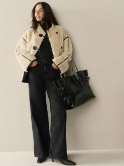 Next Noir/bleu rincé - Lot de 2 jeans à jambe large Clearance