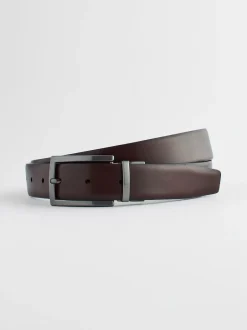 Next Noir/Brun - Ceinture en cuir réversible New