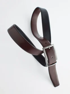 Next Noir/Brun - Ceinture en cuir réversible New