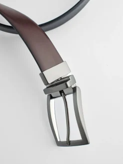 Next Noir/Brun - Ceinture en cuir réversible New