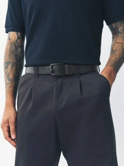 Next Noir/Brun - Ceinture réversible en cuir grainé Online